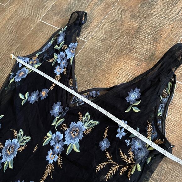 ECI New York Women's Floral Maxi Dress Two Layers Slip Dress Size 14 - Picture 7 of 11